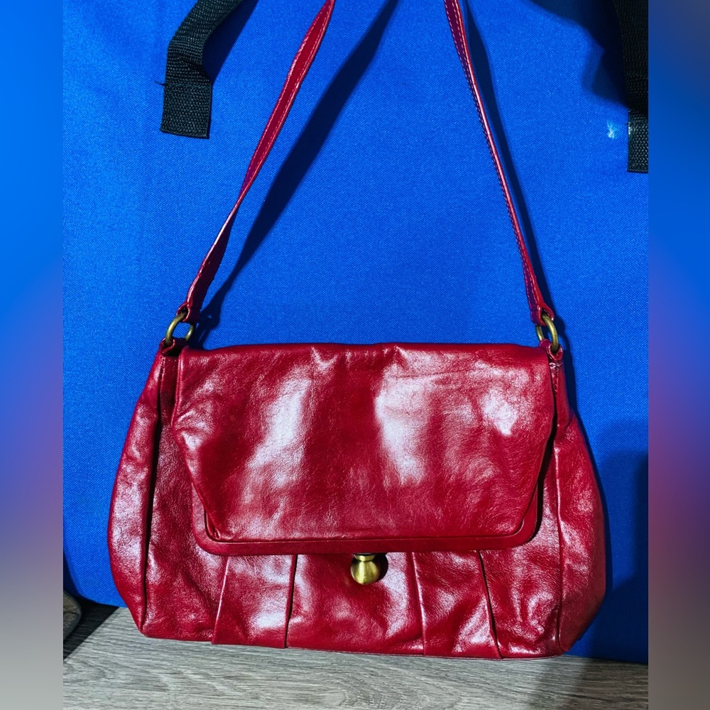 Vintage Hobo red leather handbag